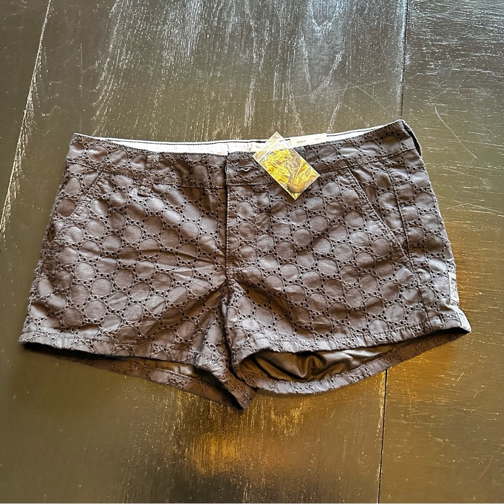New SO Black Size 7 Short Black Shorts Summer Tropical Holes Holey Boho